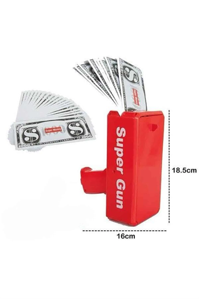 Kırmızı Çocuklara Özel Para Fırlatma Makinesi Para Saçma Tabancası