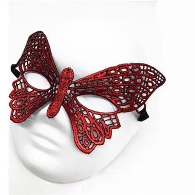 Kırmızı Dantel Masquerade Maskesi 7 No Bx40