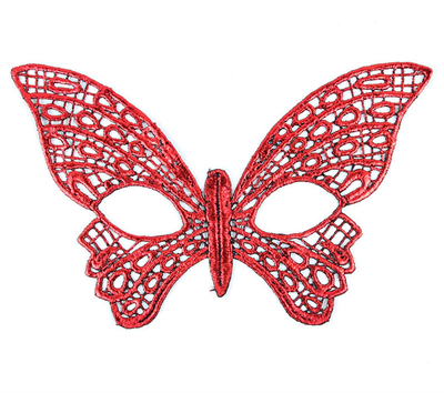 Kırmızı Dantel Masquerade Maskesi 7 No Bx40
