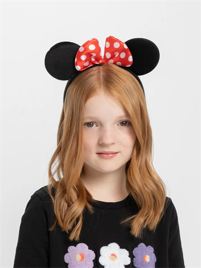 Kırmızı Fiyonklu Minnie Mouse Taç Fare Tacı Kafa Bandı