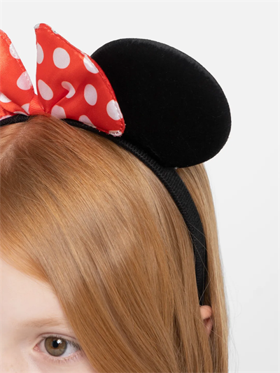 Kırmızı Fiyonklu Minnie Mouse Taç Fare Tacı Kafa Bandı