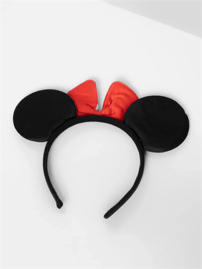 Kırmızı Fiyonklu Minnie Mouse Taç Fare Tacı Kafa Bandı