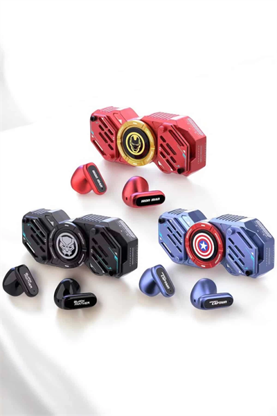 Kırmızı Kablosuz Bluetooth Kulaklık Stres Çarklı Oyuncu Kulaklığı