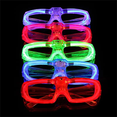 Kırmızı Led Işıklı Parti Gözlüğü 3 Modlu – Glow  - Gece Eğlence Gözlüğü Bx40