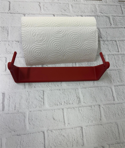 Kırmızı Peçete Tutucu Duvara Monte Pratik Kağıt Havlu Askısı