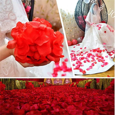 Kırmızı Renk Gül Yaprağı Şekilli Konfeti – 5 Paket 500 Adet