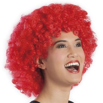 Kırmızı Renk Kıvırcık Afro Bonus Peruk (3936)