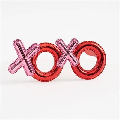Kırmızı Renk Xoxo Yazılı Parti Gözlüğü 17x7 cm (3936)