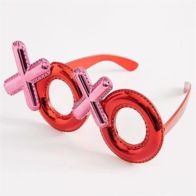 Kırmızı Renk Xoxo Yazılı Parti Gözlüğü 17x7 cm (3936)