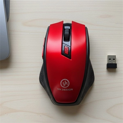 Kırmızı Renkli Baş Parmak Destekli Ergonomik Sessiz Kablosuz Mouse – Usb Alıcılı, Ofis Ve Oyun İçin Konforlu Bilgisayar Faresi Ms6300 Bx40