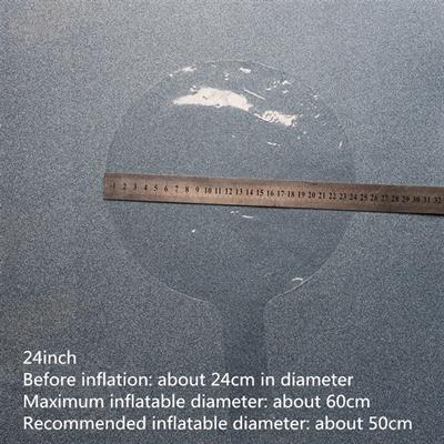 Kırmızı Simli Yuvarlak Şeffaf Balon 24 İnç (3936)