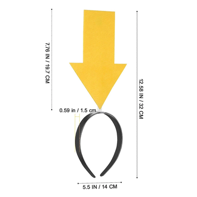Kişiselleştirilebilir Ok Taç – Üzerine Yazı Yazılabilen Parti Tacı Sarı Renk