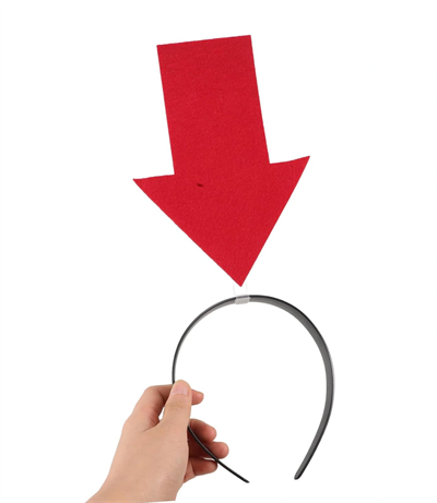 Kişiselleştirilebilir Ok Taç – Üzerine Yazı Yazılabilen Parti Tacı Kırmızı Renk
