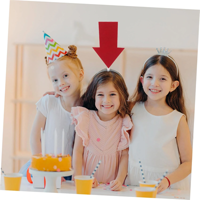 Kişiselleştirilebilir Ok Taç – Üzerine Yazı Yazılabilen Parti Tacı Kırmızı Renk