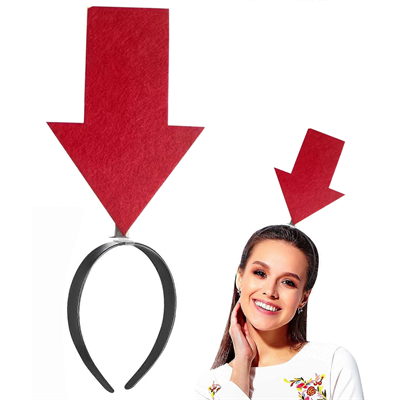 Kişiselleştirilebilir Ok Taç – Üzerine Yazı Yazılabilen Parti Tacı Kırmızı Renk