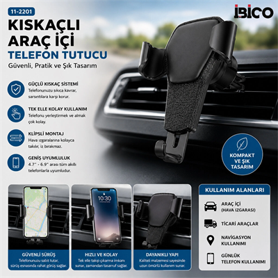 Kıskaçlı Araç İçi Telefon Tutucu Bx40