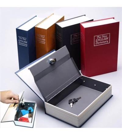 Kitap Şeklinde Gizli Kasa Kilitli kumbara Büyük Boy