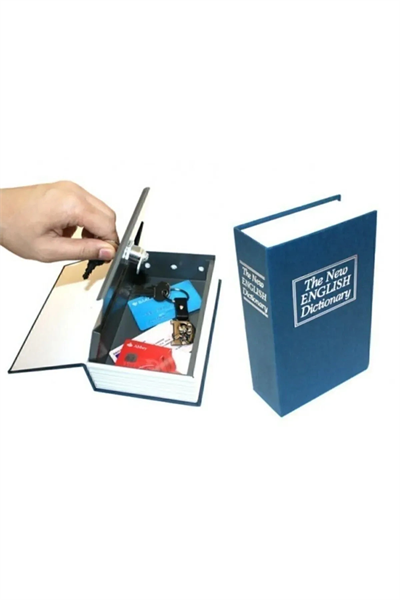 Kitap şeklinde gizli kasa kumbara İngilizce sözlük görünümlü dekoratif ürün - Hobi & Eğlence