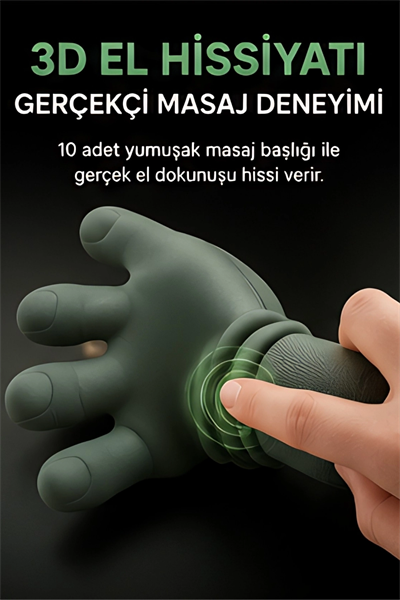 Kızılötesi Isıtmalı Avuç İçi Boyun Omuz Sırt Masaj Aleti Şarjlı 3D Yoğurma Etkili