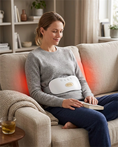 Kızılötesi Isıtmalı Titreşimli Kadın Bel ve Rahim Masaj Kemeri USB Şarjlı