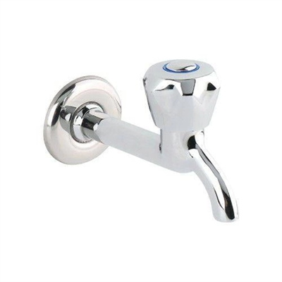 Klasik Musluk Uzun Başlık Kırmızı Sıcak Su Topbaş Topaç Koç Başlık Duvardan Tek Giriş Aynasız