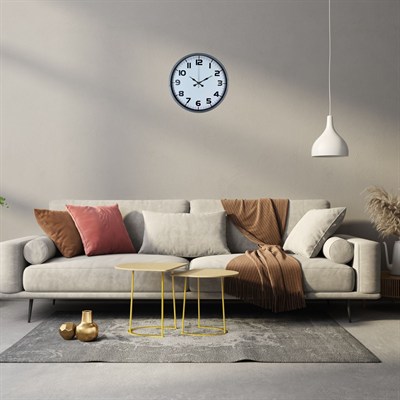 Klasik Tasarım Gri 36 Cm Duvar Saati