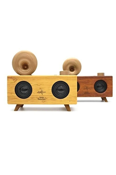 Klasik Tasarımlı Bluetooth Hoparlör ve Nostaljik Radyo, Kahverengi Renk Seçeneği