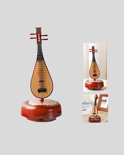 Klasik Ud Figürlü Melodili Müzik Kutusu Şık Hediyelik