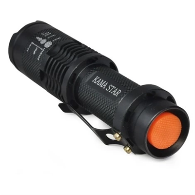 Km 87 Polis Tipi Zoomlu Şarjlı Metal Dağ Kamp Cep Feneri