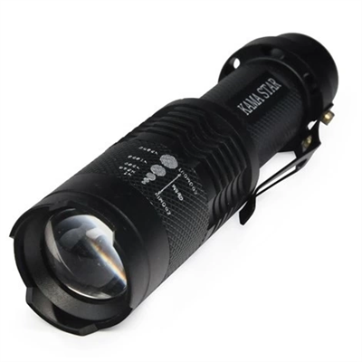 Km 87 Polis Tipi Zoomlu Şarjlı Metal Dağ Kamp Cep Feneri