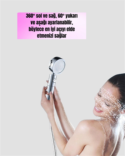 Kolay Montajlı 3 Modlu Yüksek Basınç Duş Başlığı