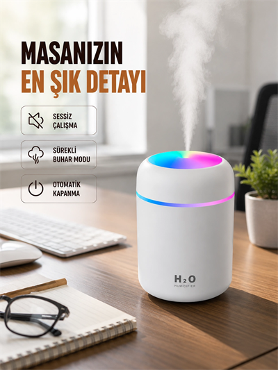 Kompakt Boyutlu Nemlendirici – 30-45ml/h Buhar Kapasiteli