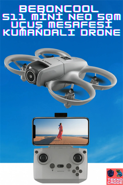 Kompakt Kumandalı Drone, 50 Metre Uçuş Mesafesi ve 480P Kamera Özelliği ile Gri Renk Seçeneği