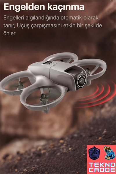 Kompakt Kumandalı Drone, 50 Metre Uçuş Mesafesi ve 480P Kamera Özelliği ile Gri Renk Seçeneği