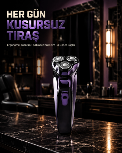 Kompakt Şarjlı Saç Sakal Tıraş Makinesi Kuru Kullanım Özellikli