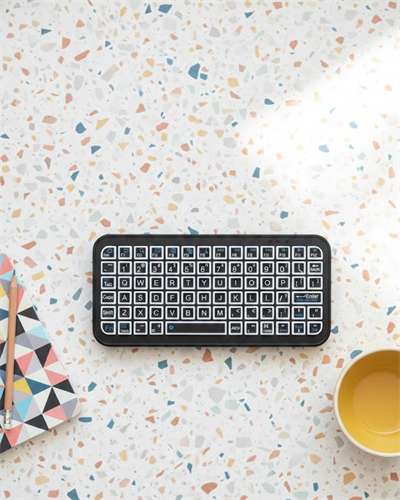 Kompakt Siyah RGB Işıklı Bluetooth Mini Klavye