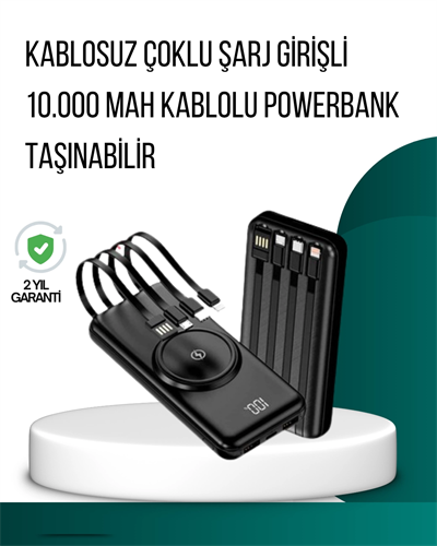 Kompakt Tasarım, Güçlü Performans – 10000mAh Kablosuz Powerbank