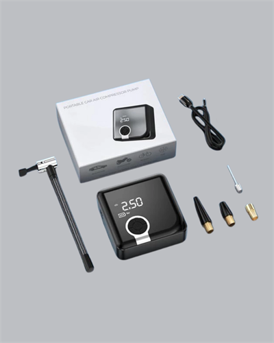 Kompakt Tasarımlı LED Işıklı Taşınabilir Hava Kompresörü