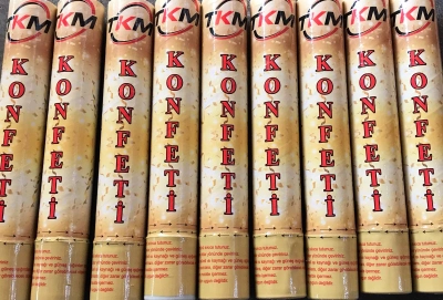 Konfeti Karnaval Metalik Renkli 30cm Bx40