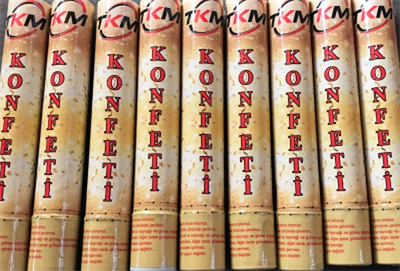 Konfeti Karnaval Metalik Renkli 30cm Bx40