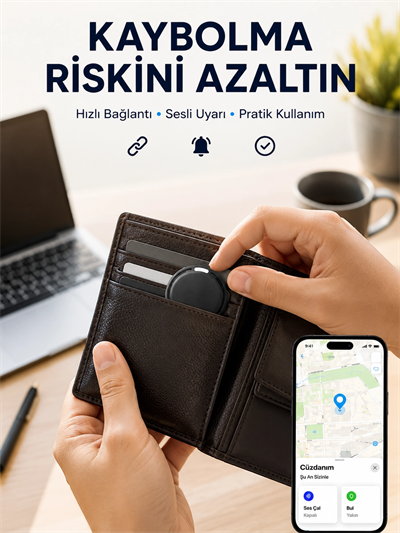Konum Takip Cihazı AirTag İOS ve Android Uyumlu Akıllı Eşya Bulucu