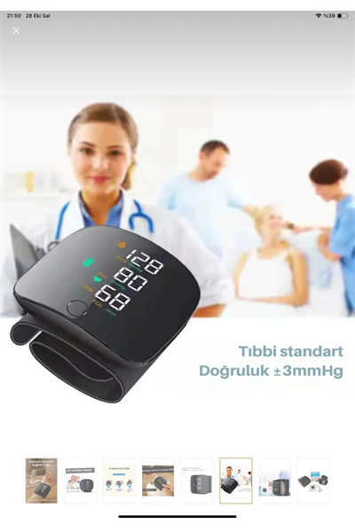 Konuşan Sesli Şarjlı Tansiyon Aleti Profil Kayıtlı Lcd Dokunmatik Ekran