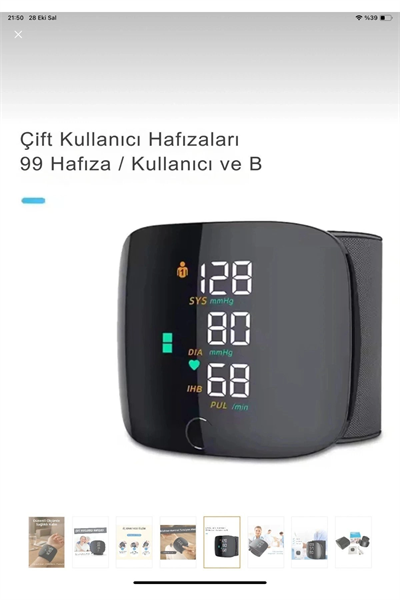 Konuşan Sesli Şarjlı Tansiyon Aleti Profil Kayıtlı Lcd Dokunmatik Ekran