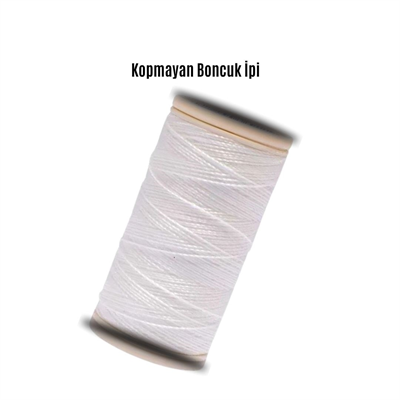 Kopmayan Boncuk İpi 100 Metre Beyaz 2 Adet