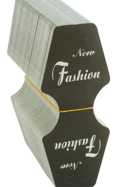 Kraft Mukavva Kolye Toka Kartı 200 Adet 5.5x14 cm Takı Askılık Düzenleyici BX-313741