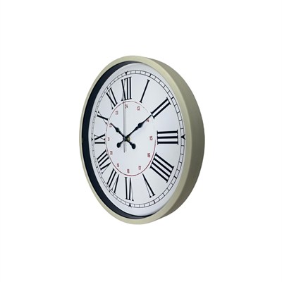 Krem 36 Cm Dekoratif Modern Duvar Saati