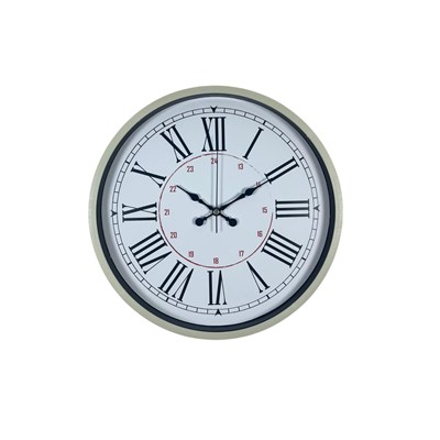 Krem 36 Cm Dekoratif Modern Duvar Saati