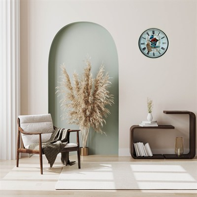 Krem 36 Cm Paris Strawberry Bird Duvar Saati