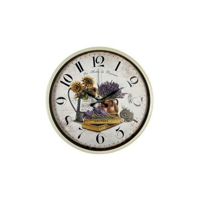 Krem Sunflower & Lavender 36 Cm Duvar Saati
