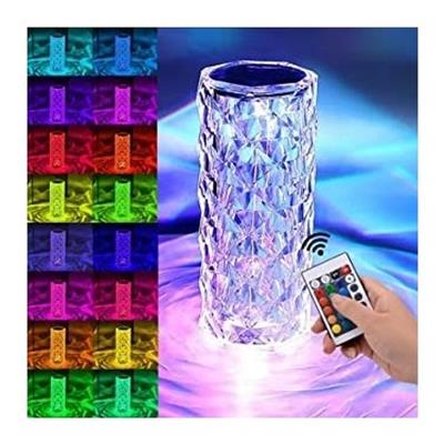 Kristal Elmas Masa Lambası 16 Renk USB Şarjlı Dokunmatik (3936)